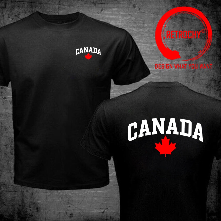 Street Fashion Canada - カナダレタープリント面白いデザインカナダレタープリントシャツメンズファッショントレンディカジュアル服スタイリッシュトップスTシャツレジャー