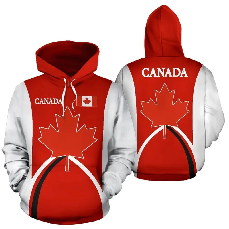 Street Fashion Canada - 1 ピースカスタムあなたの写真カナダパーカーメープルリーフ 3D プリントパーカー男性女性オーバーサイズスウェットストリートファッションフード付き子供