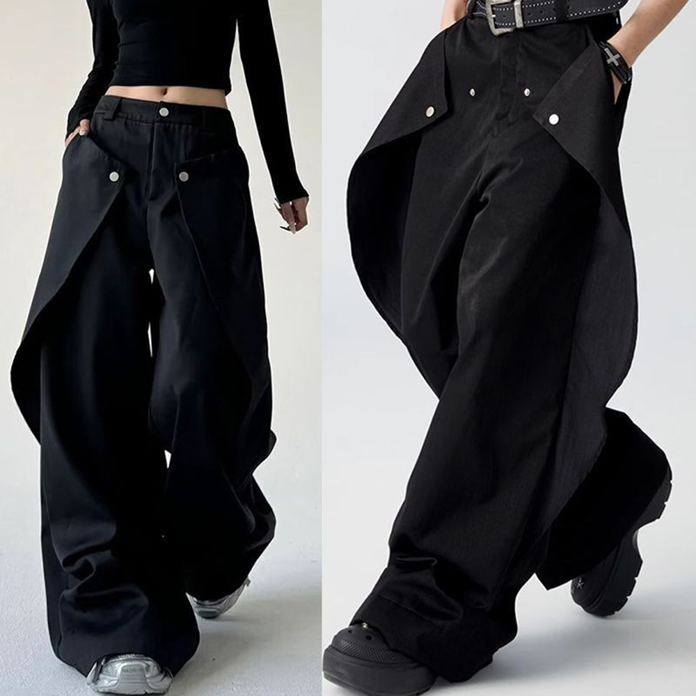 Street Fashion Men 2025 - メンズワイドレッグパンツ,カジュアルパンツ,ストリートウェア,ファッショナブル,グランジ,古いお金,2025