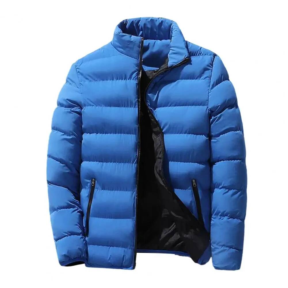 メンズスタンドアップカラー冬ジッパー厚手コットンコート無地ス - Queen Street Fashion のレビューと価格