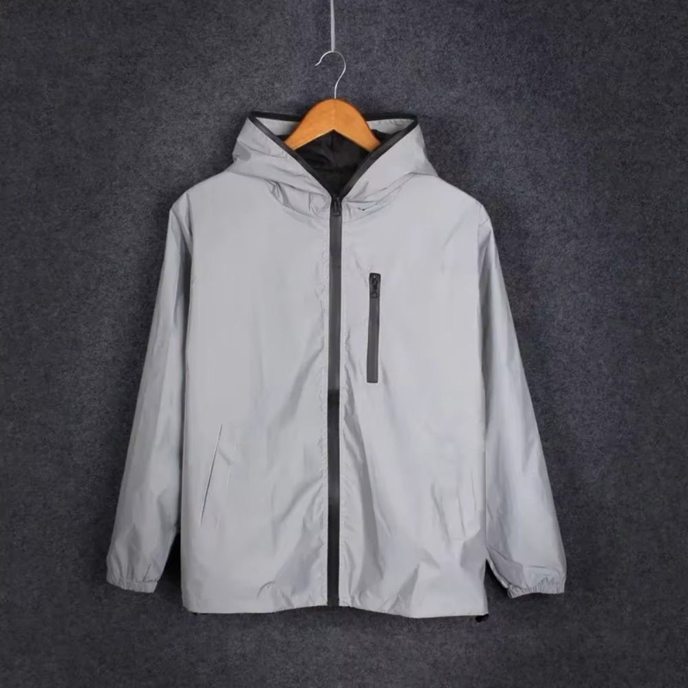 夜間警告反射ジャケット 春秋用 防風フード付きジャケット ハ - Fashion Street Night のレビューと価格