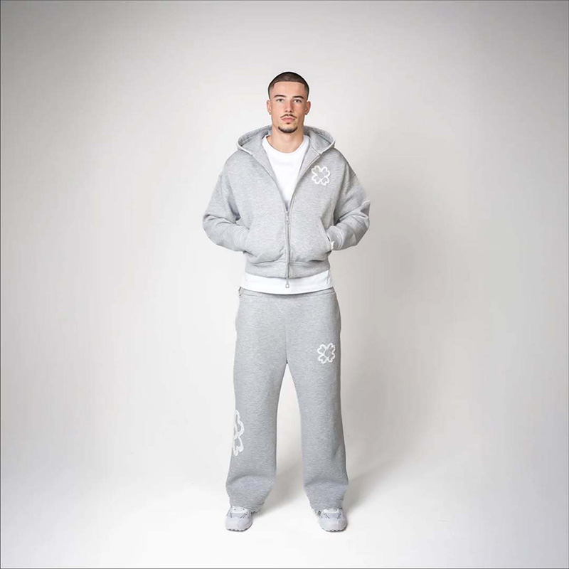 春秋オーバーサイズ四つ葉のクローバーアップリケジップアップフ - Street Fashion Y2K のレビューと価格