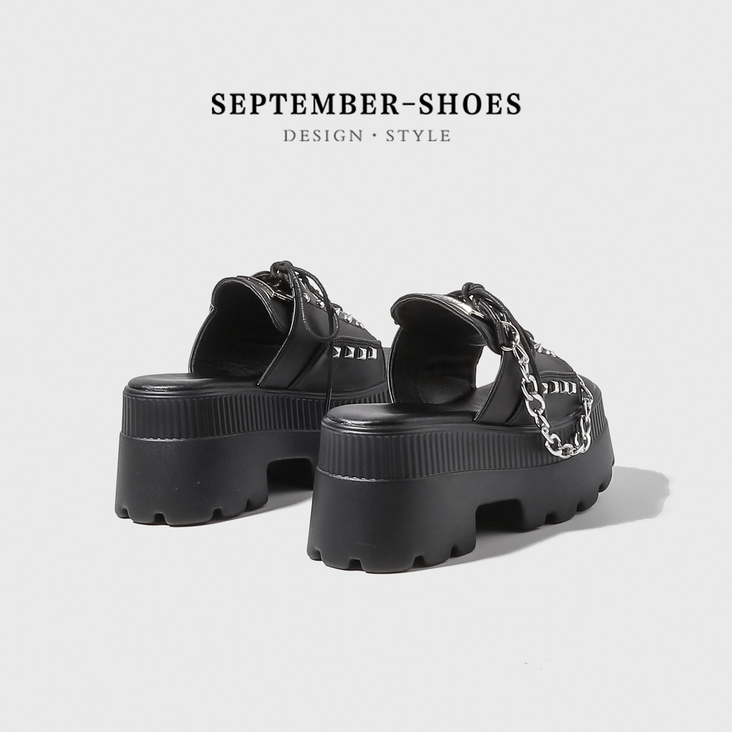 Y2Kゴシックパンク女性用プラットフォームスライドサンダル、 - Street Fashion Y2K のレビューと価格